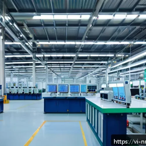 Home 30 에너지 비용 절감의 성공적인 실행 사례 - A modern Vietnamese manufacturing factory interior with smart energy management systems installed: v...