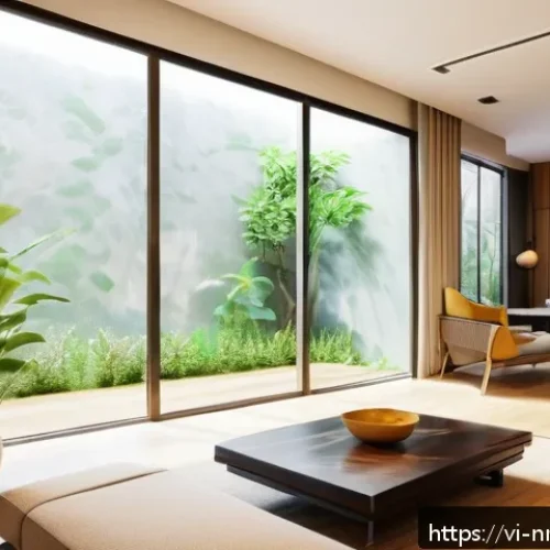 Home 17 최신 에너지 관리 소프트웨어 리뷰 - A modern Vietnamese family living room featuring a smart energy management system interface displaye...