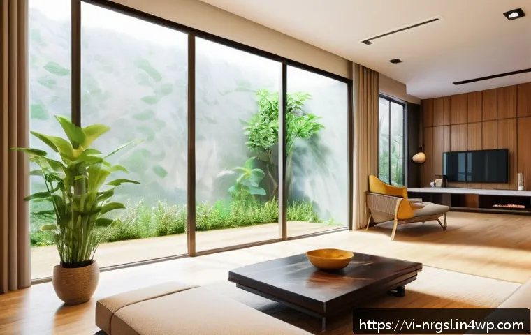 최신 에너지 관리 소프트웨어 리뷰 - A modern Vietnamese family living room featuring a smart energy management system interface displaye...